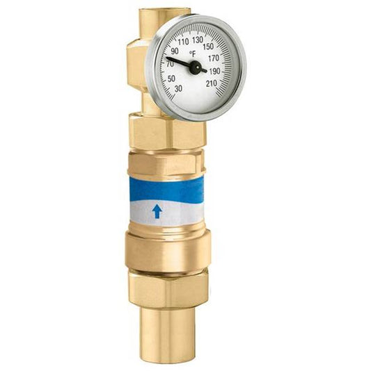 Caleffi 127143AFC 2G0 FlowCal†™ 1/2" PEX Exp. w/Gauge,Check Low Lead 2 GPM