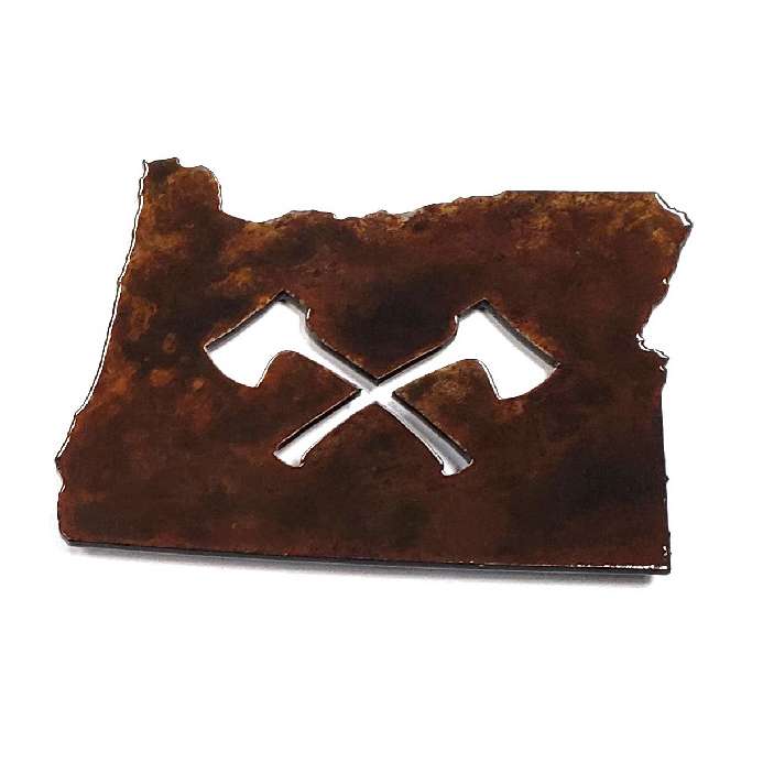 Paradise Clay CMG154 SCOUT Oregon w/ Hatchets MAGNET