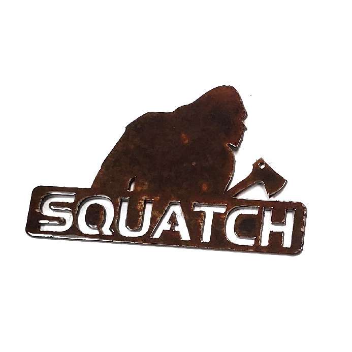 Paradise Clay CMG157 SQUATCH Logo w/ Hatchet MAGNET