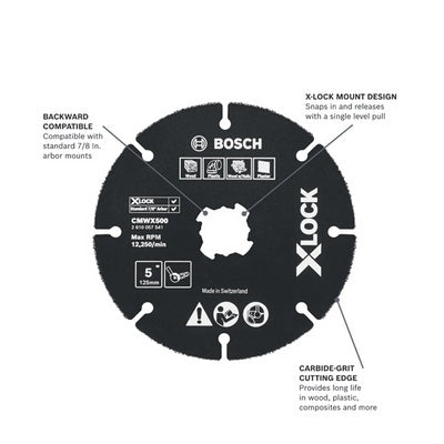 Bosch CMWX500 5" Xlock Carbide Multi Wheel