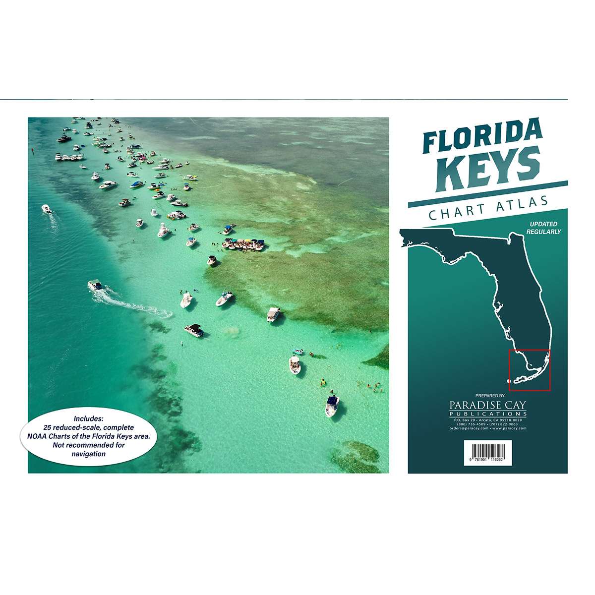 Paradise Clay IHP_FKCB1 Florida Keys Chart Atlas (12x18 Spiral-bound)