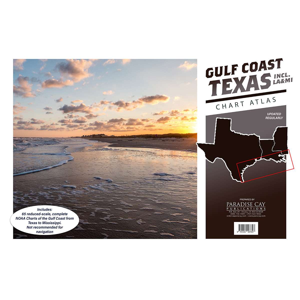 Paradise Clay IHP_GCCB1 Gulf Coast Texas to Mississippi Chart Atlas (12x18 Spiral-Bound)