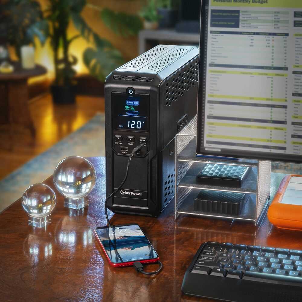 CyberPower Intelligent LCD UPS CP1350AVRLCD3 1350VA Mini-tower UPS - Mini-tower - AVR - 8 Hour Recharge - 4 Minute Stand-by - 120 V AC Input - 120 V AC Output - Serial Port - 12 x NEMA 5-15R, 1 x USB Type A, 1 x USB Type C