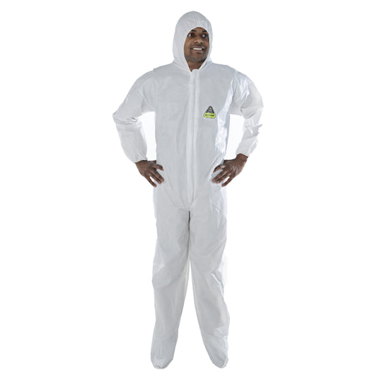 Cordova Safety CPHB4XL DEFENDER™, Coverall, Hood, Boots