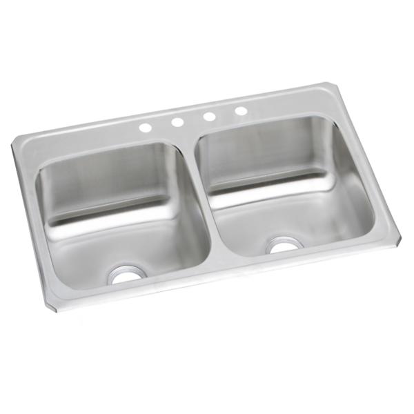 Elkay CR3321 Celebrity® Stainless Steel 33" x 21-1/4" x 6-7/8" Equal Double Bowl Drop-in Sink