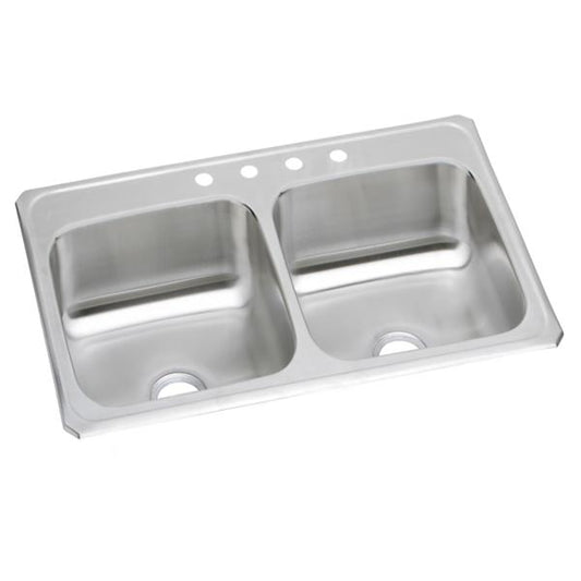 Elkay CR3321 Celebrity® Stainless Steel 33" x 21-1/4" x 6-7/8" Equal Double Bowl Drop-in Sink