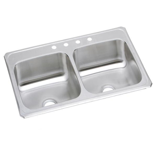 Elkay CR4322 Celebrity® Stainless Steel 43" x 22" x 6-7/8" Equal Double Bowl Drop-in Sink