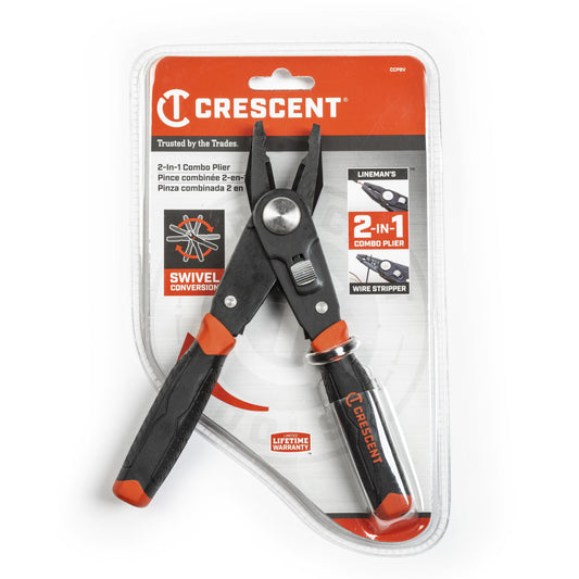 Crescent CCP8V 2 in 1 Combo Dual Material Lineman Pliers and Wire Stripper