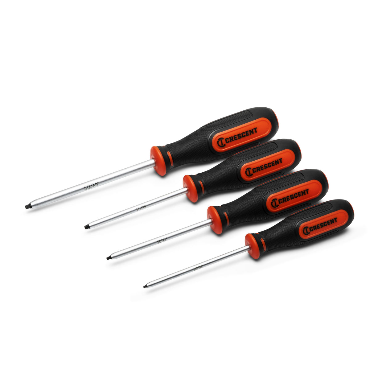 Crescent CSQSET4PC 4 Piece Square Dual Material Screwdriver Set