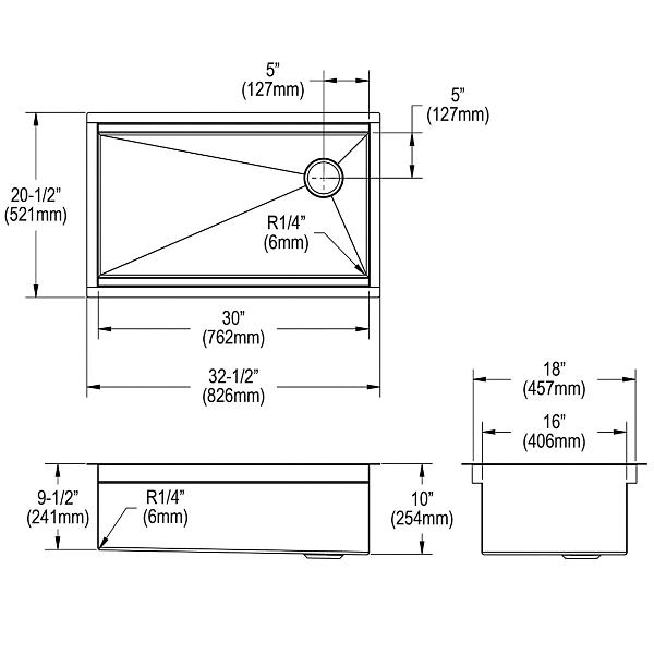 Elkay CS30CWK Circuit Chef® Stainless Workstation Steel 32-1/2" x 20-1/2" x 10" Single Bowl Undermount Sink Kit with Cherry Wood Boards