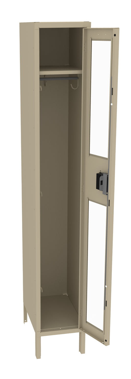 Tennsco CSL-121872-1 Single Tier C-Thru Locker - One Wide With Legs (Assembled)