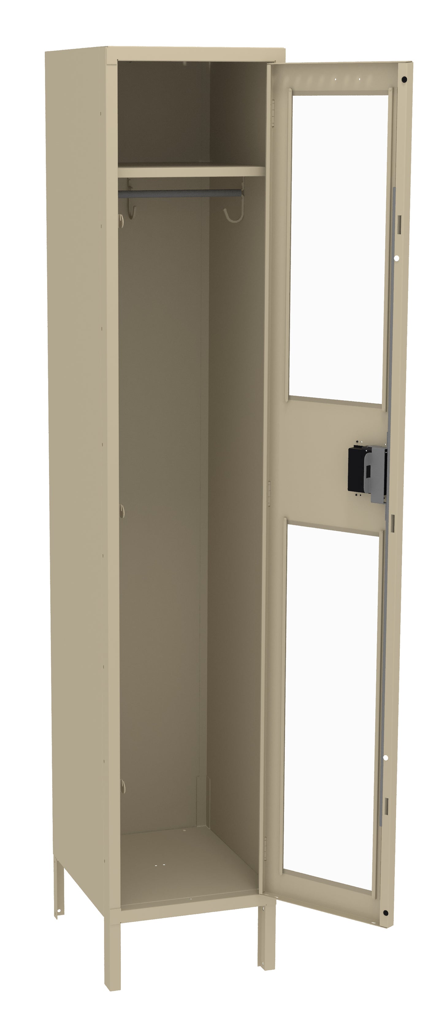 Tennsco CSL-151872-1 Single Tier C-Thru Locker - One Wide With Legs (Assembled)