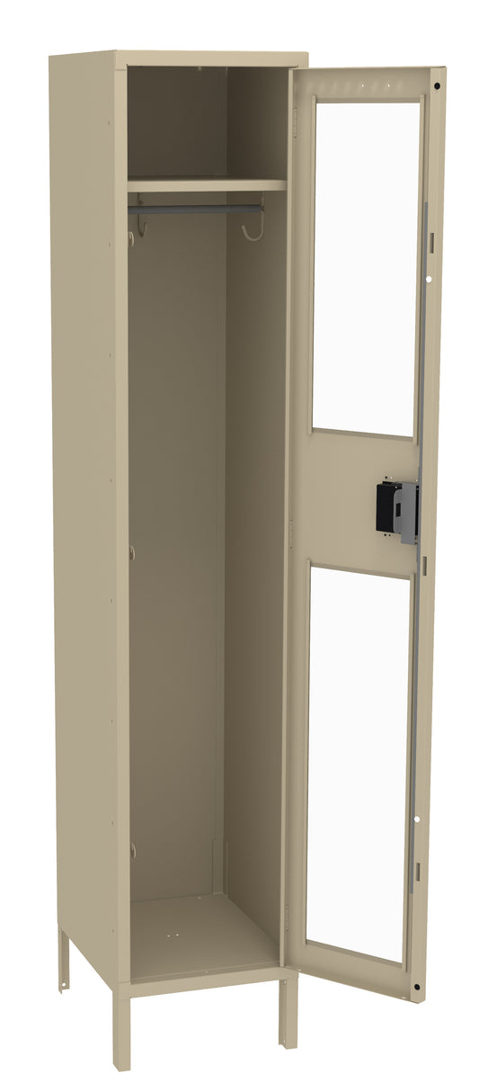 Tennsco CSL-151872-1 Single Tier C-Thru Locker - One Wide With Legs (Assembled)