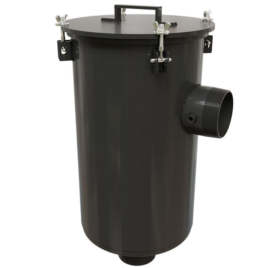 Solberg CSL-234P-400 Inlet Vacuum Filter L-Style, 4 in NPT, Paper Element, 2 Micron, Black