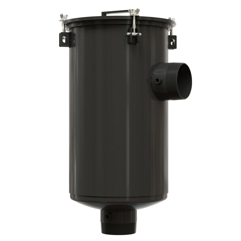 Solberg CSL-234P-400 Inlet Vacuum Filter L-Style, 4 in NPT, Paper Element, 2 Micron, Black