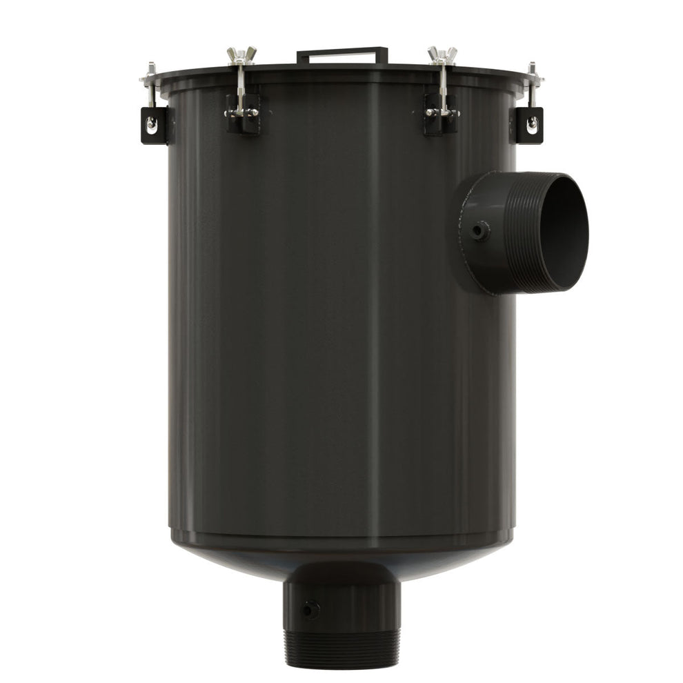 Solberg CSL-244P-500 Inlet Vacuum Filter L-Style, 5 in NPT, Paper Element, 2 Micron, Black