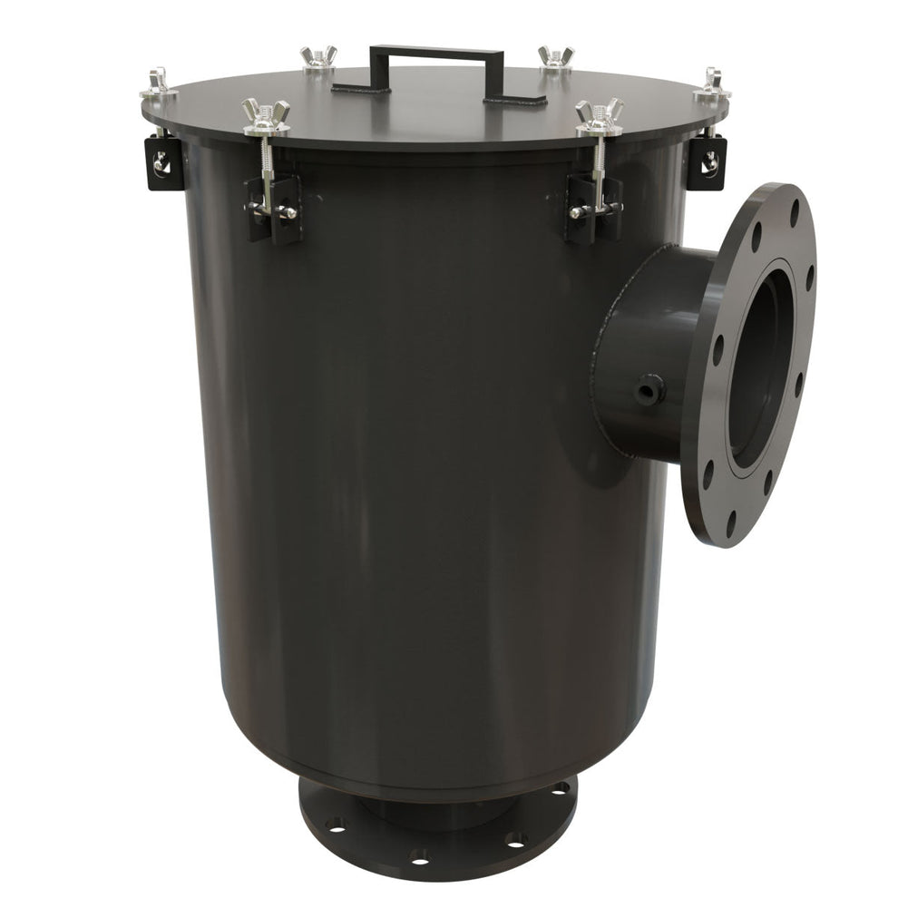 Solberg CSL-245P-500F Flanged Inlet Vacuum Filter, 5" Flange Connection, Polyester Element, 5 Micron