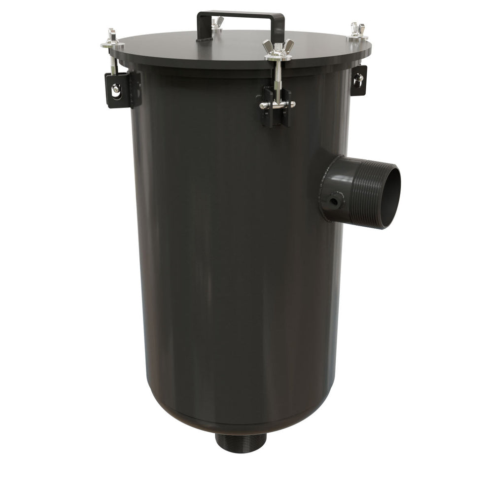 Solberg CSL-334P-300 Inlet Vacuum Filter L-Style, 3 in NPT, Polyester Element, 5 Micron, Black