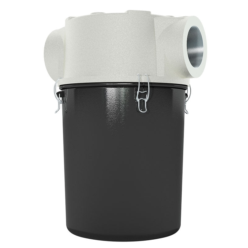 Solberg CT-235P-300C Inline T-Style Inlet Vacuum Filter – 3" FNPT, Polyester Element, 5 Micron
