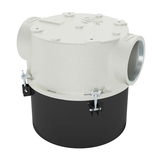 Solberg CT-275P-600C Inline T-Style Inlet Vacuum Filter – 6" FNPT, Polyester Element, 5 Micron