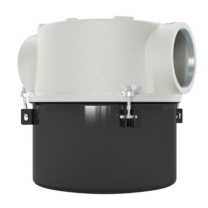 Solberg CT-275P-600C Inline T-Style Inlet Vacuum Filter – 6" FNPT, Polyester Element, 5 Micron