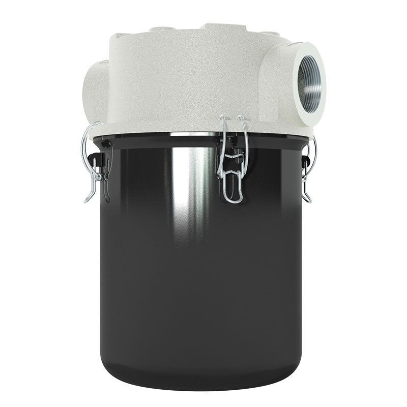 Solberg CT-851-250C Inline T-Style Inlet Vacuum Filter – 2.5" FNPT, Polyester Element, 5 Micron