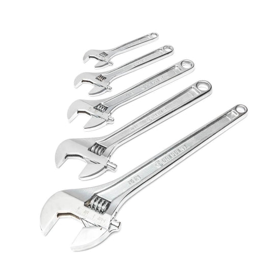 Crescent AC5PC 5 Piece Adjustable Wrench Set 6", 8", 10", 12", & 15"