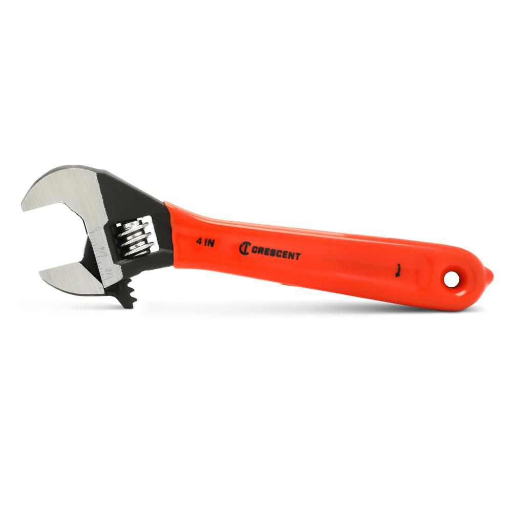 Crescent AT24CVS 4" Black Oxide Adjustable Wrench with Cushion Grip