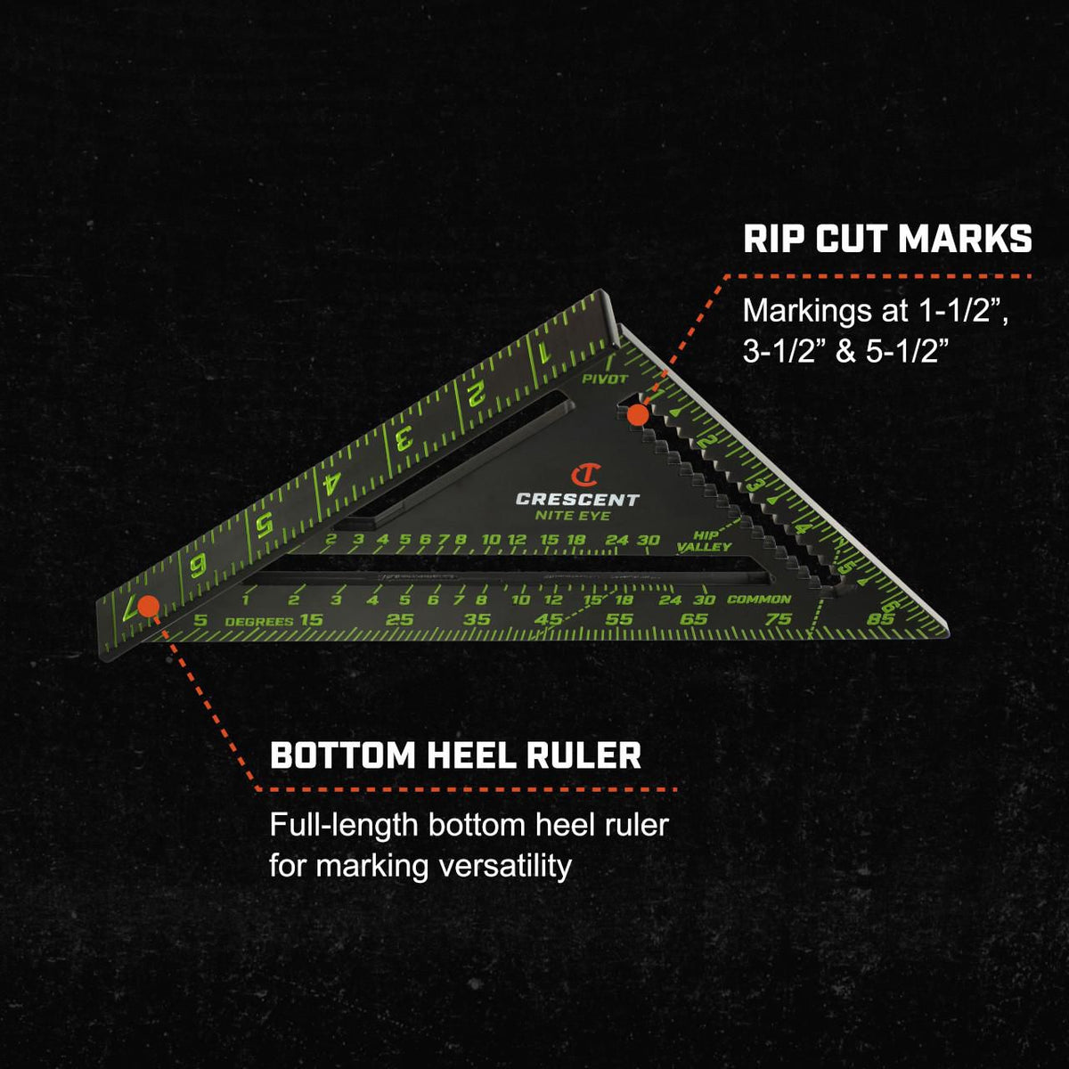 Lufkin CRS07 7" NITE EYE™ Rafter Square