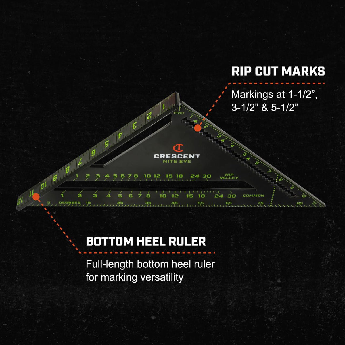 Lufkin CRS12 12" NITE EYE™ Rafter Square