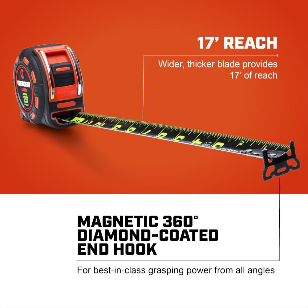 Lufkin LM1325B-02 1-1/4" x 25' SHOCKFORCE NITE EYE™ Magnetic Tape Measure