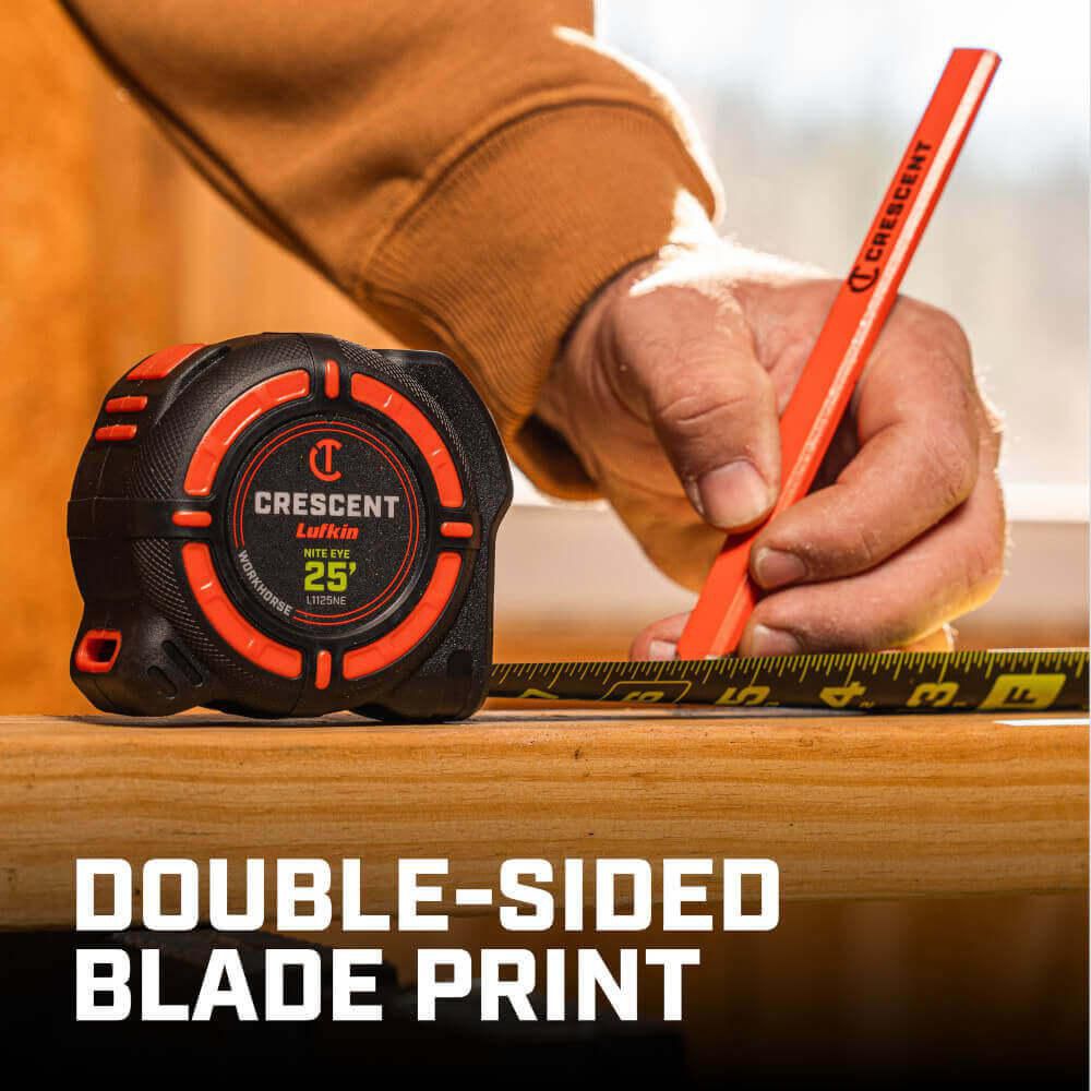 Lufkin L1125NESET2V 2 Pack 1-1/4" x 25' WORKHORSE NITE EYE™ Tape Measure