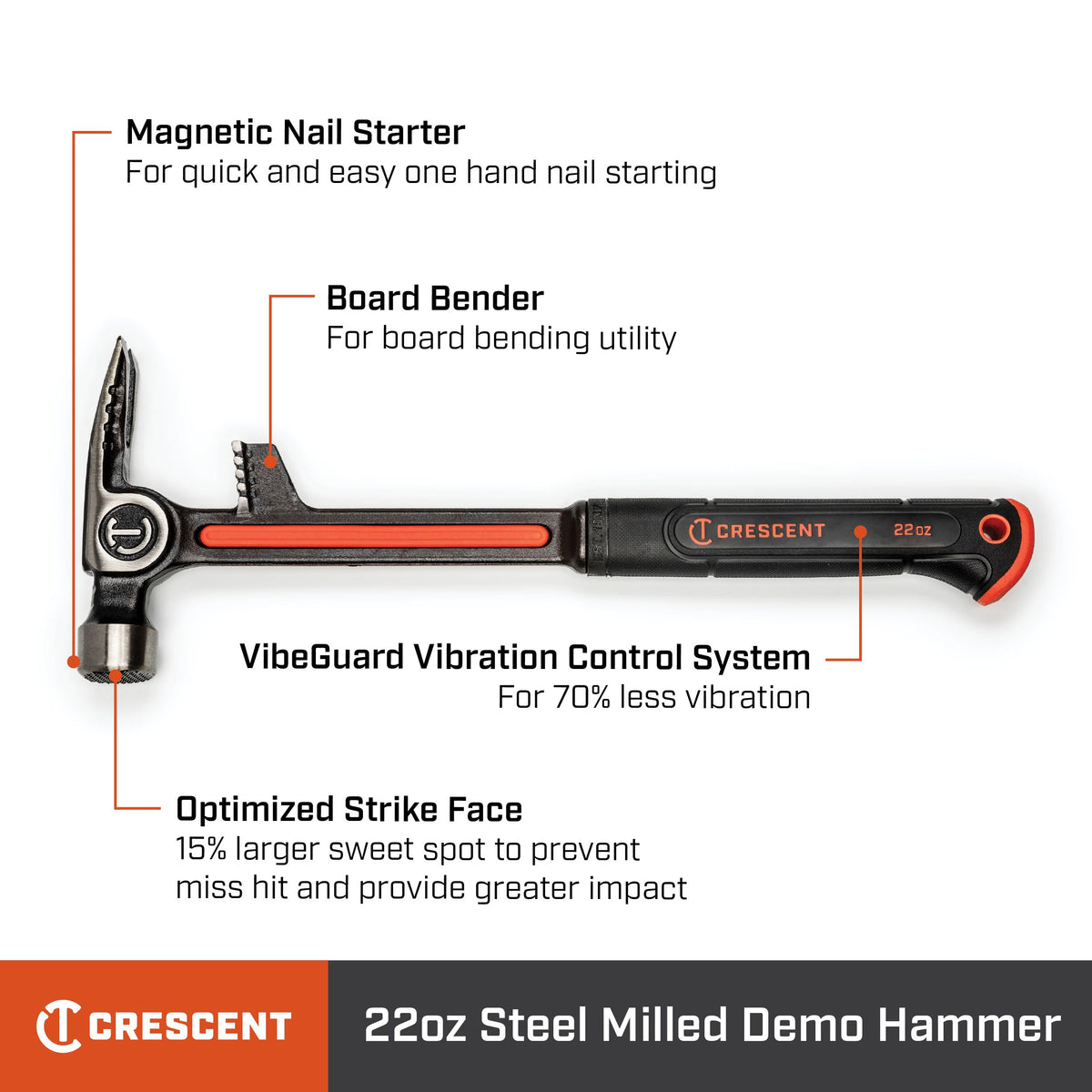 Crescent CHSDEM22 22 oz Steel Demo Hammer