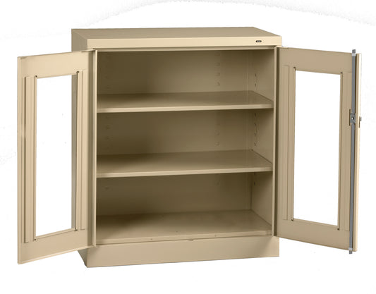 Tennsco CVD1442 Standard Counter High Cabinet with C-Thru Doors (Unassembled)