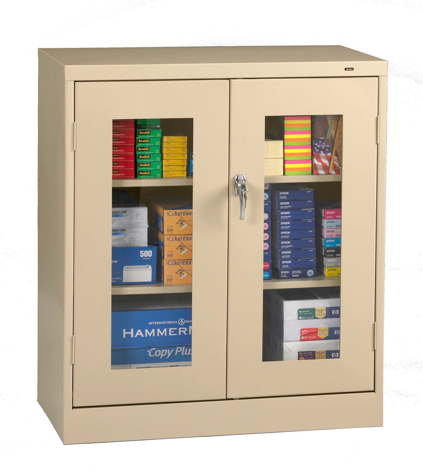 Tennsco CVD4224 Standard Counter High Cabinet with C-Thru Doors (Assembled)