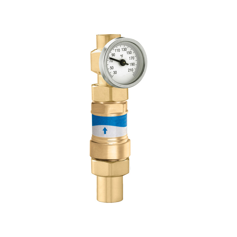 Caleffi 127168AFC G75 FlowCal†™ 1" SWT w/Gauge,Check Low Lead .75 GPM