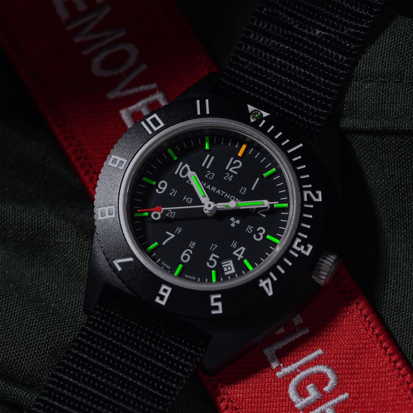 Marathon WW194013BK-0101 Black Pilot's Navigator with Date - 41mm with Black Ballistic Nylon Strap