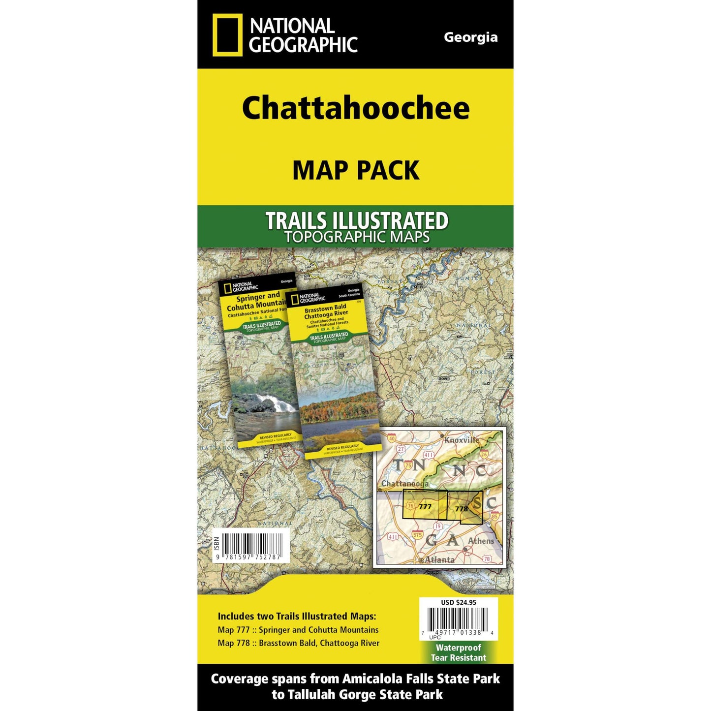 Paradise Clay NGM057 Chattahoochee National Forest Map (2 pack)