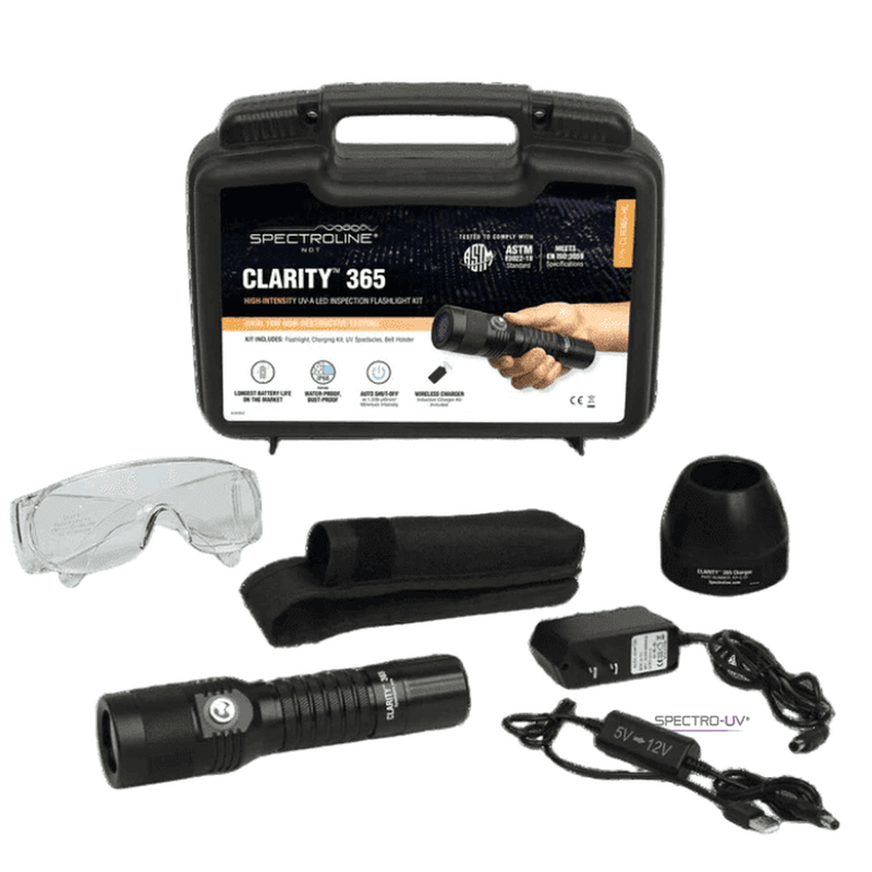 Spectro-UV SPN-CLR365-HC-FB Clarity™ 365 LED 365nm UV Flashlight Kit with Lithium Ion Battery United Kingdom (Type G)