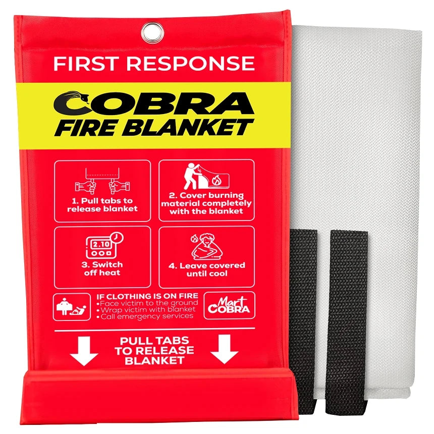 Cobra Fire Blanket for Home and Kitchen 40″ x 40″ 1x Blanket