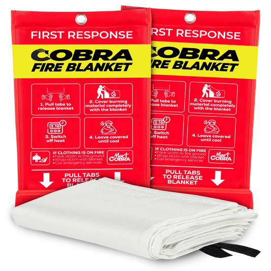 Cobra Fire Blanket for Home and Kitchen 40″ x 40″ 2x Blanket