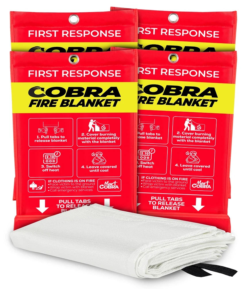 Cobra Fire Blanket for Home and Kitchen 40″ x 40″ 5x Blanket