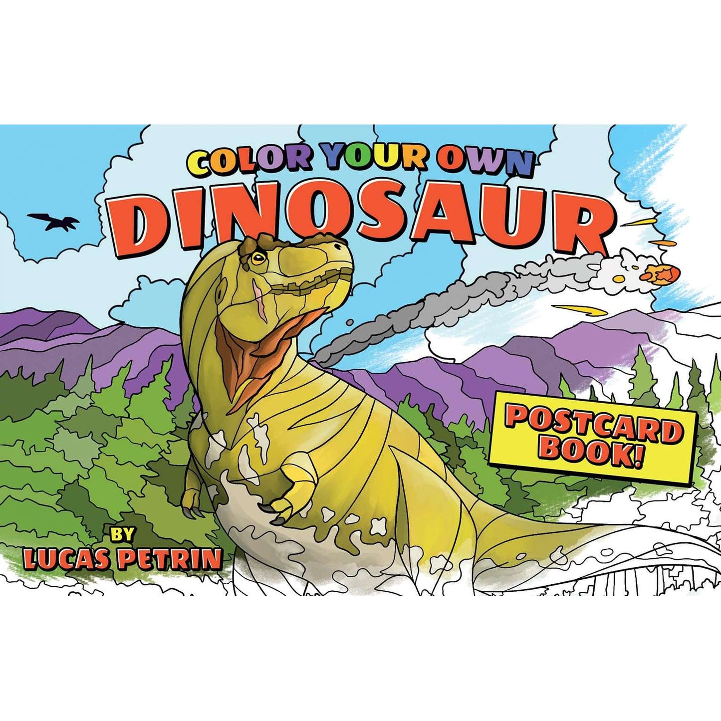 Paradise Clay FAR040 Color Your Own Dinosaur Post Card - Book