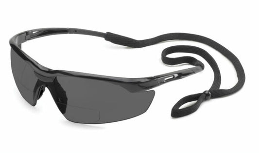 Gateway Safety 28MG15 Conqueror MAG Safety Glasses - Bifocal Wraparound Eye Protection (1.0–3.0 Diopter) with Rubber Nosepiece