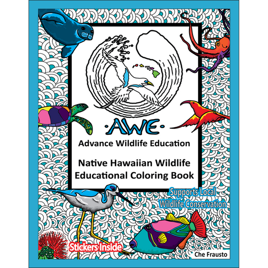Paradise Clay AWE001 Native Hawaiian Wildlife - Educational Coloring Book