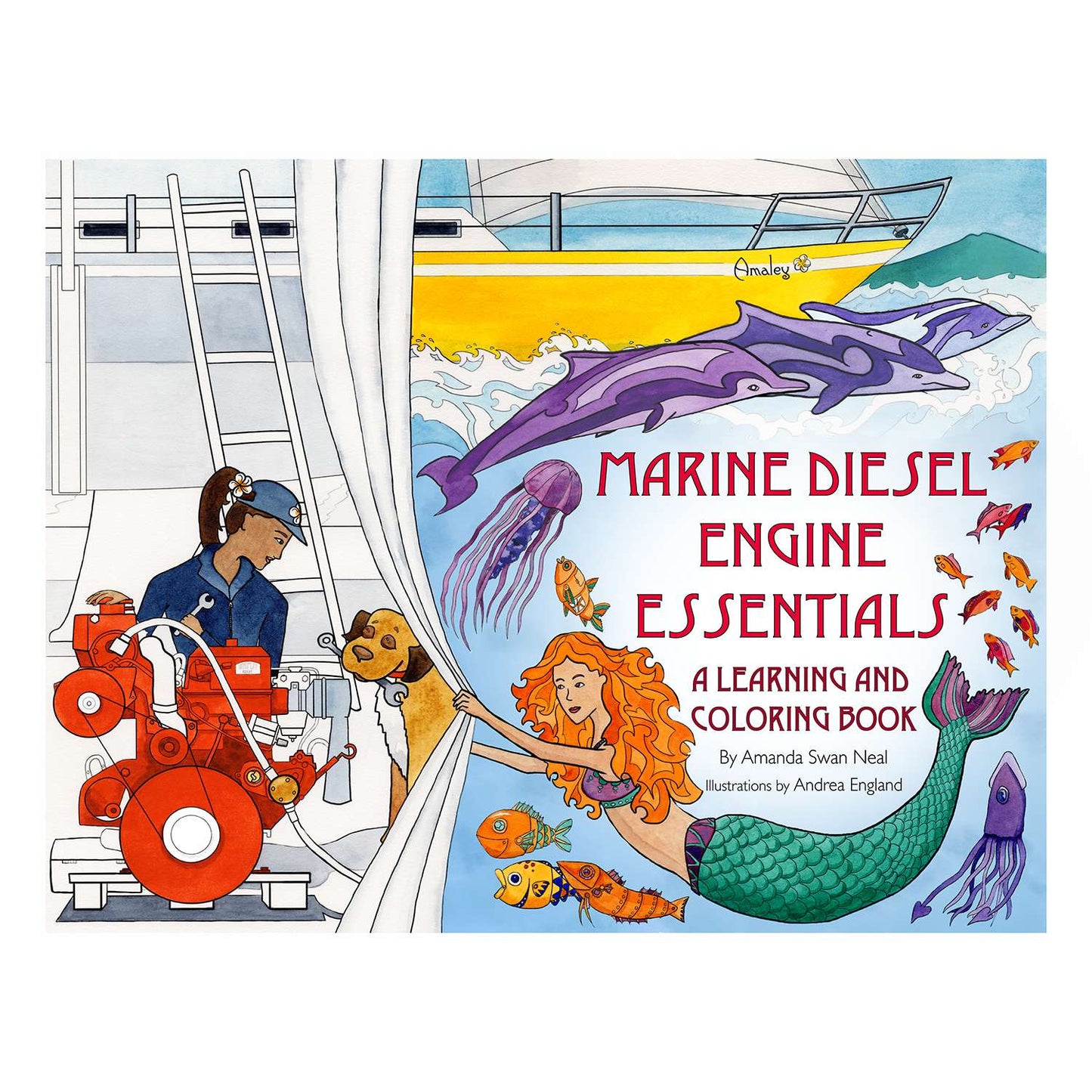 Paradise Clay IHP_MDE001* Marine Diesel Engine Essentials: A Learning and Coloring Book - Book