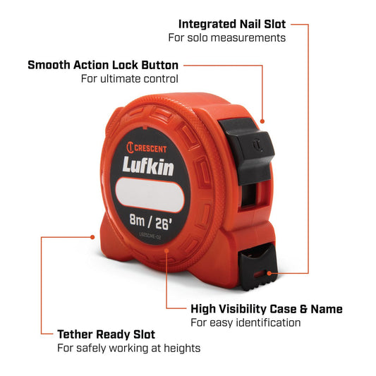 Lufkin L616CME-02 3/4"/19mm x 16'/5m L600 Series Power Tape Measure