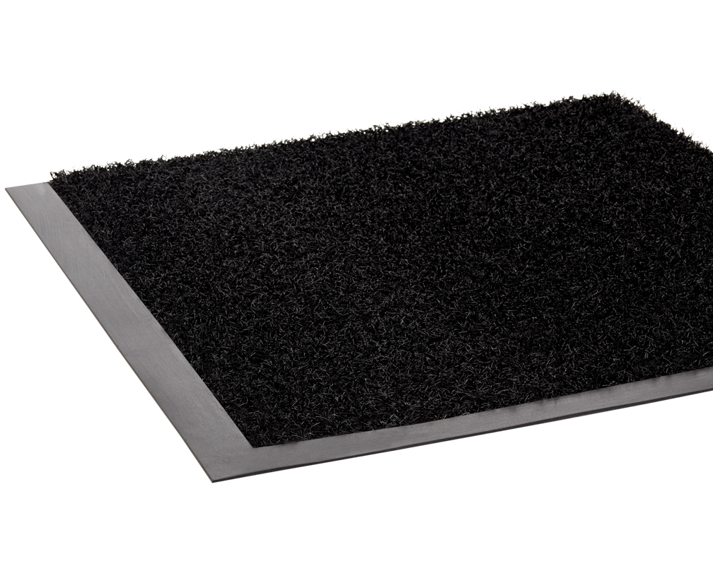 Crown Matting JS 0046BK Jasper 4'x6' Black Outdoor Entrance Mat