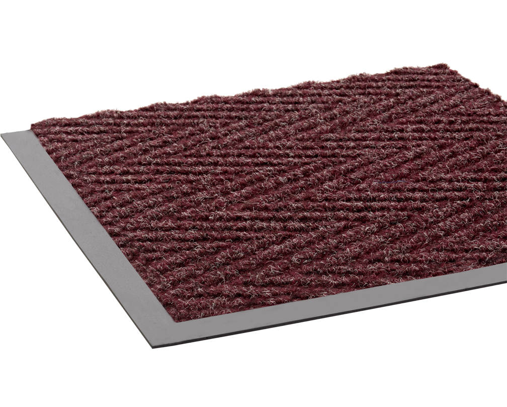 Crown Matting CN 0034BU Chevron 3'x4' Burgundy Indoor Entrance Mat