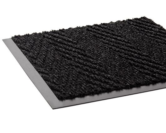 Crown Matting CNR0072CH Chevron 6'x60' Charcoal Indoor Entrance Mat